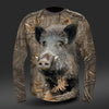 Tricou Vanatoare din Bumbac Porc Salbatic DGT -  Maneca Lunga