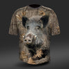 Tricou Vanatoare din Bumbac Porc Salbatic DGT -  Maneca Scurta